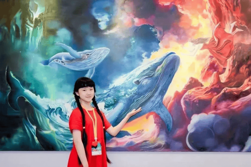 13岁少年艺术家黄朱青子作品登上2025中考试卷