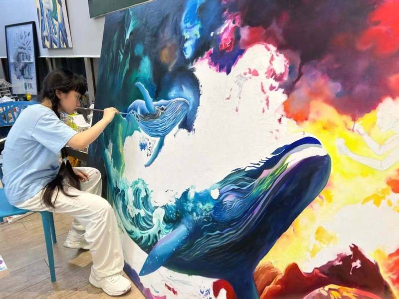 13岁少年艺术家黄朱青子作品登上2025中考试卷