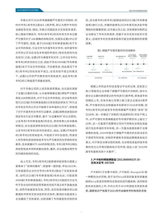 医药魔方:2024年中国医药专利无效报告