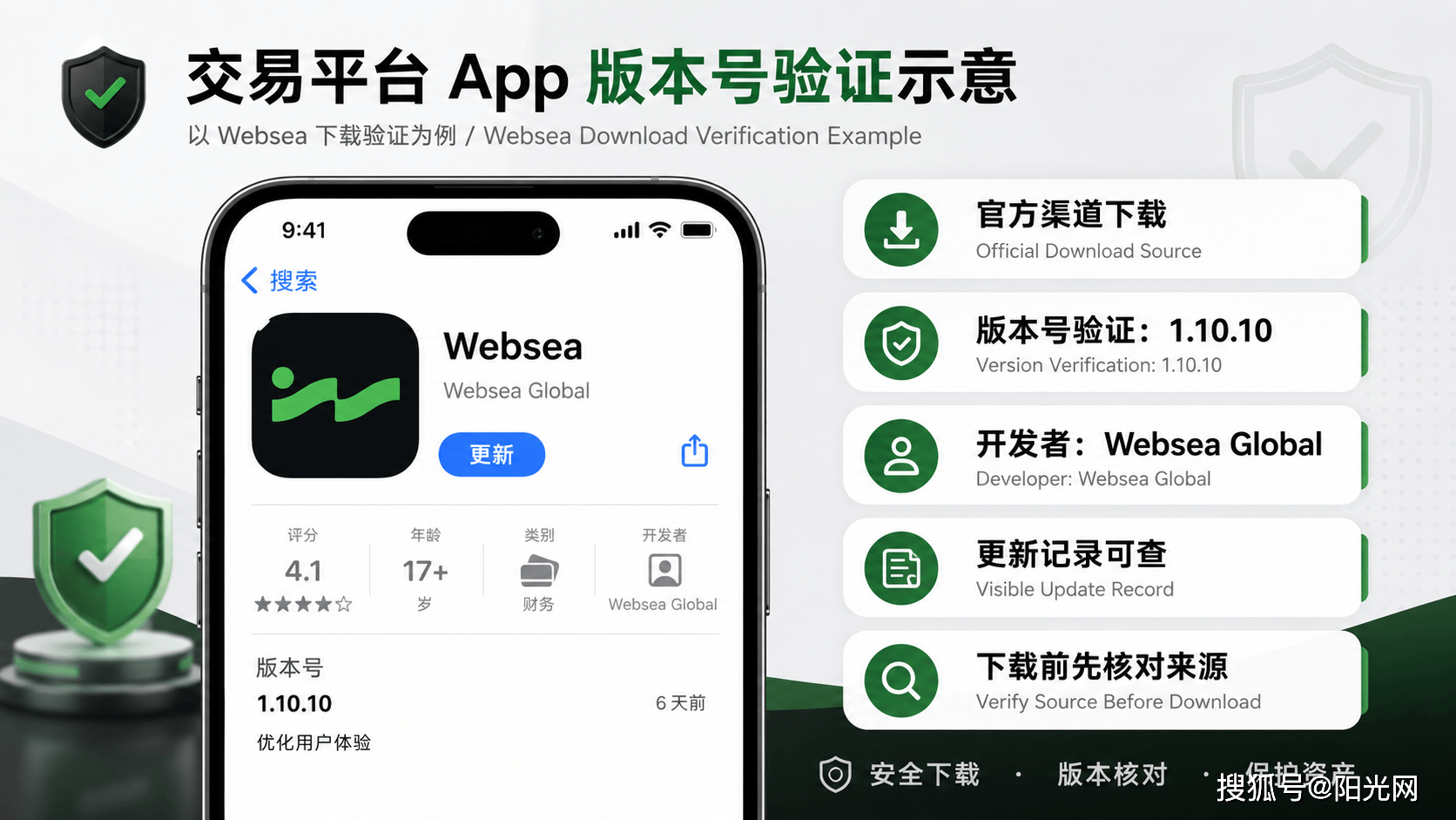 交易平台 App 版本号为什么重要？以 Websea 下载验证为例